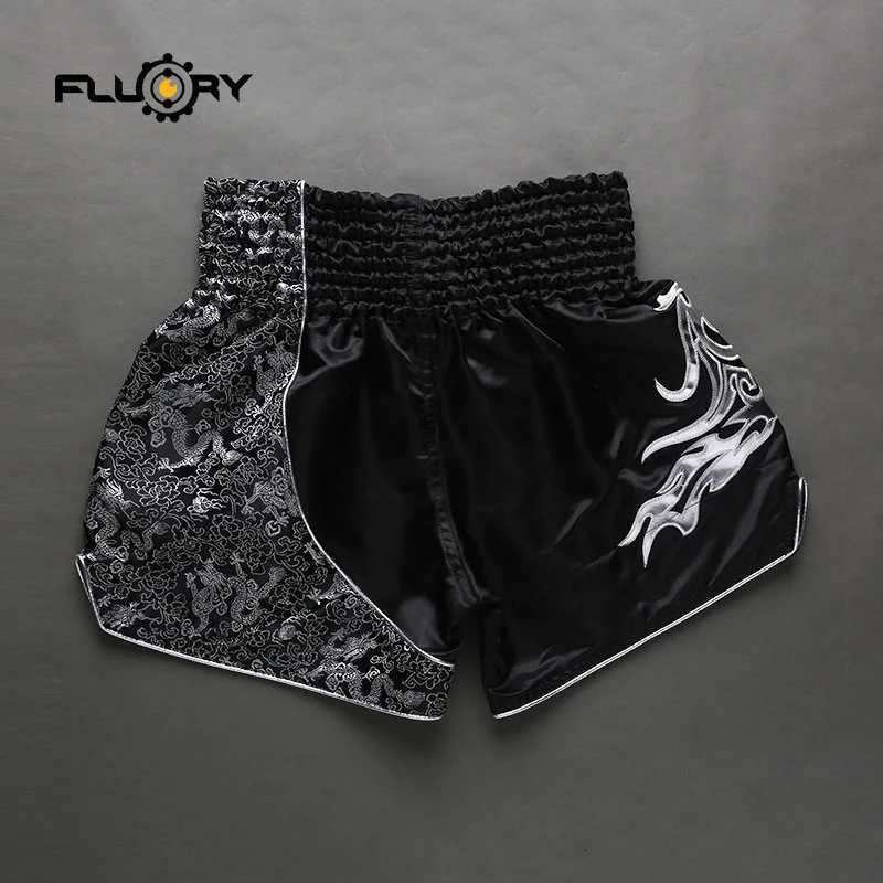 Fluory Printing Fight Shorts Boxing Shorts Embroidery Patches Muay Thai Shorts X2603061
