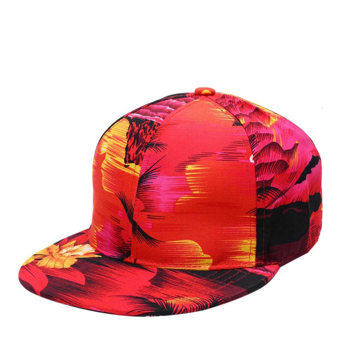 VACIGODEN Womens Floral Hip-Hop Hat Fashion Flat Brim Gorras Girls Street Snapback Pineapple Flowers Print Outdoor Baseball Cap S260306