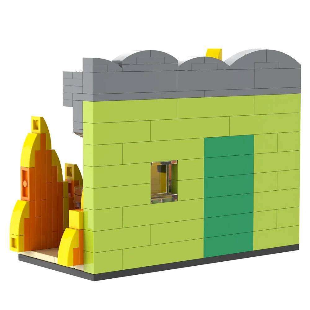 MOC This is Fine Building Block Kit Cartoon Fire Vignette Hound Dog Animal Brick Model Toy For Children Gifts Z260305
