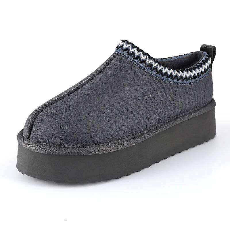 Litfun Platform Warm Comfort Fluffy House Shoes Winter Snow Boots Women Thick Sole Plush Cotton Slippers