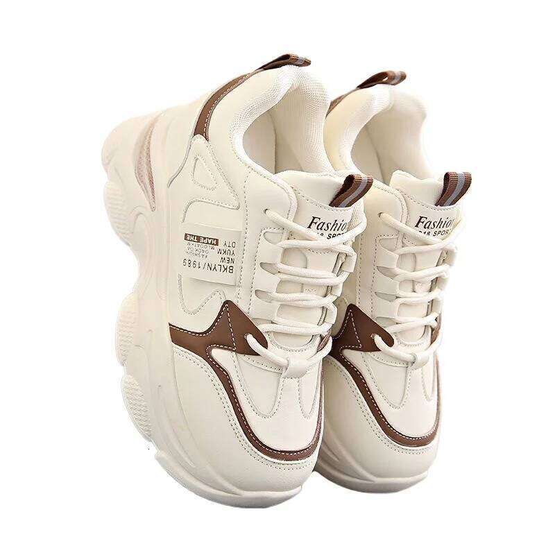 Women Thick Bottom Ultra-light Sneakers New Spring Autumn White Sports Casual Woman Comfort Breathable Running Shoes