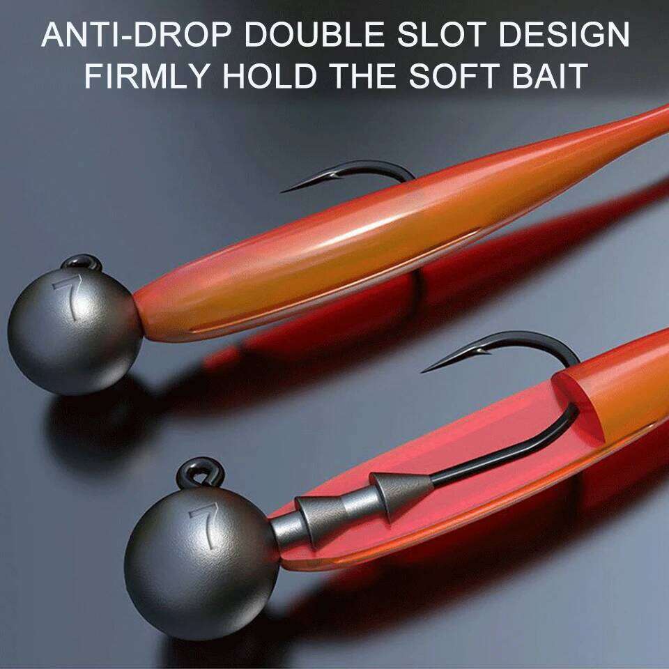 5Pcs/Lot 3.5-15g 26-35mm Fishing Strong Jig Head Anti Hanging Bottom Fishhook Soft Lure Double Locking Triangle Hook S260305