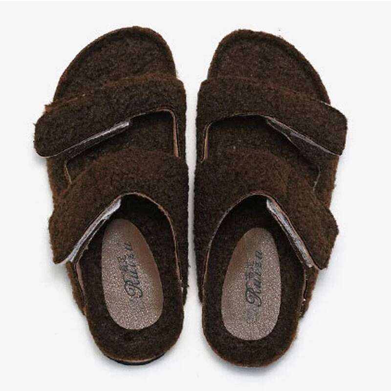 Litfun Winter Furry Women's Non-slip Indoor Fashion Outdoor Slides Fuzzy Warm Comfy Slippers With Arch Support