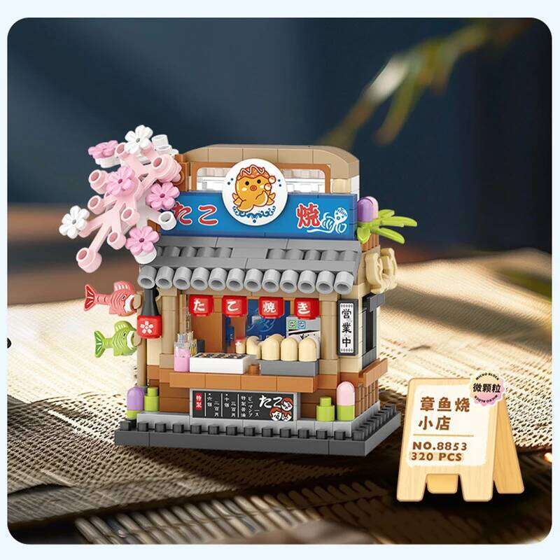 LOZ Mini Creative Street View Coffee House Retail Store Building Blocks City Construction Assembly Model Brick Toy Children Gift Z260305