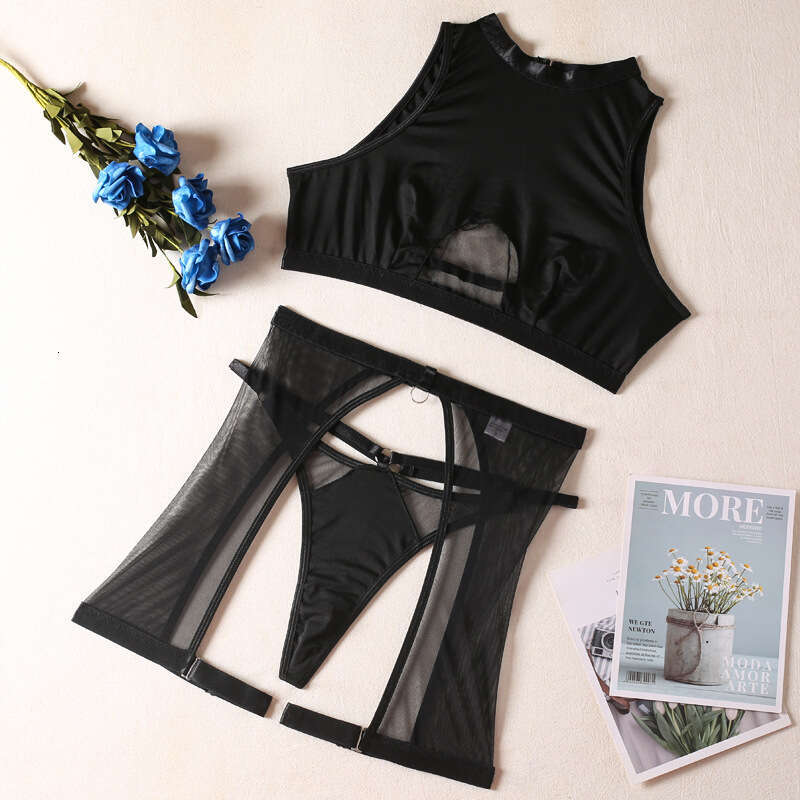 Women Black High-Neck Mesh Bodysuit with Cut-Out Design Sexy, Edgy & Perfect for Night Out, Party or Photo Shoot