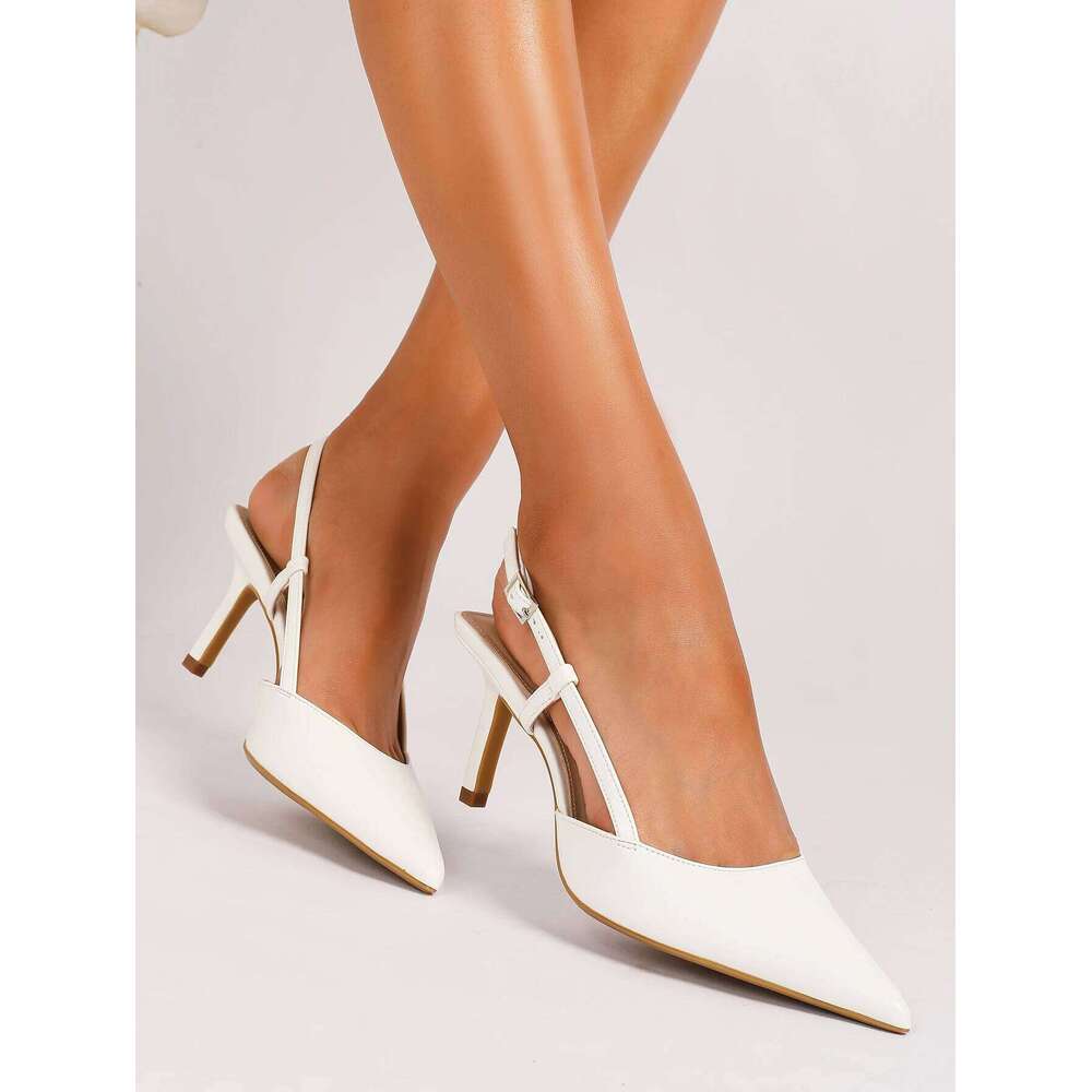 Fashionable elegant women's shallow pointed-toe heels, comfortable, simple and versatile slim high heels.