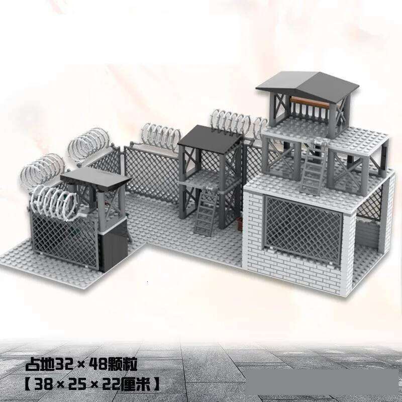 Upgrade Military Base Building Block Sets DIY WW2 Army War scene model Blocks Boys Toys Z260306
