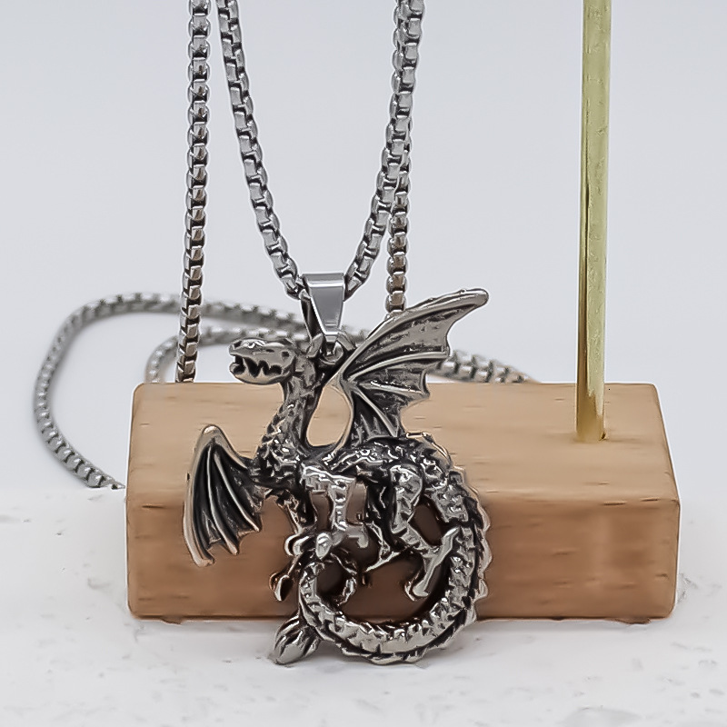 Necklace New Pendant Necklace: Dragon Pendant Necklace, Punk-Style Necklace For Men, Versatile Street Accessory Necklace