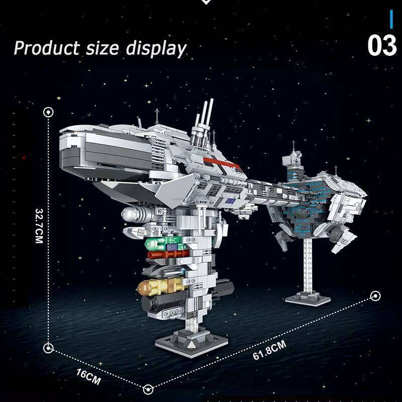 MOC-57273 Nebula Medical Corvette Frigate Building Blocks Movie Series Warship Kit Model Bricks Kid Toys Childrens Birthday Gift Z260306