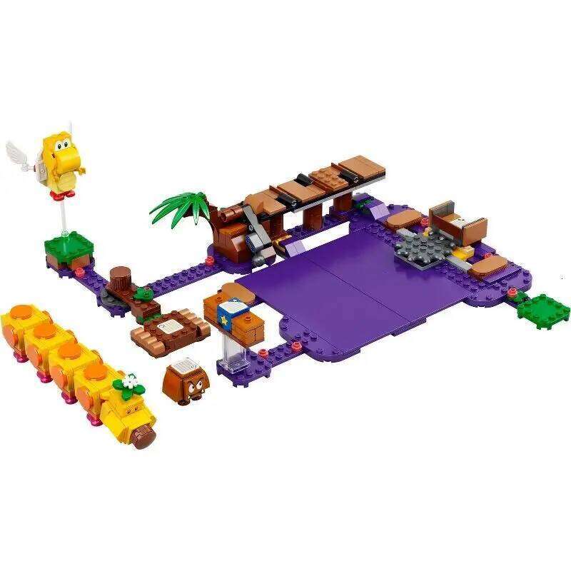 Super Brothers Series MOC Building Blocks Assembling Adventure Maomao's Poisonous Swamp Expansion Level 71383 Children's Toys Z260306