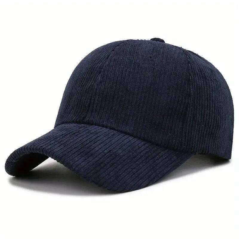 Corduroy Strapback Cap, SnapBack Baseball Solid Colour Summer Hat, Beach Unisex Hats For Men Women, Dad Hats, Vin Y260304