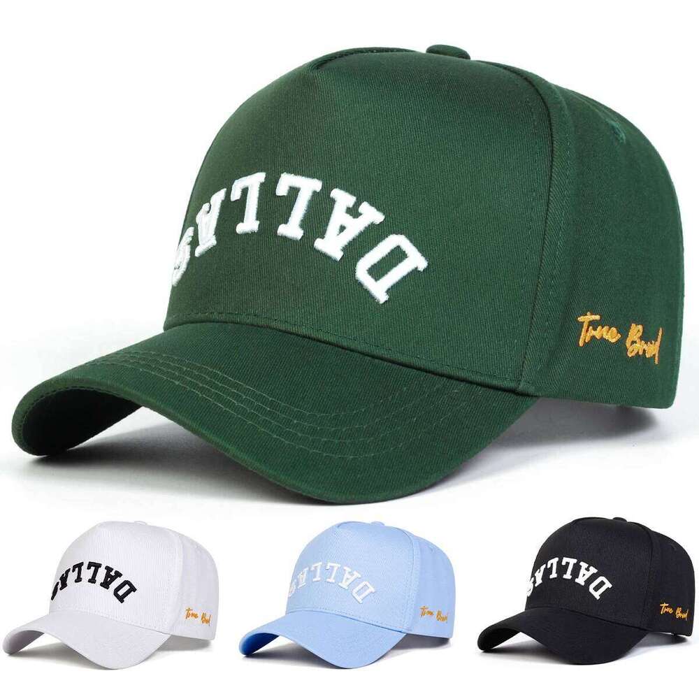Unisex DALLAS Letter Embroidery Baseball Caps Adjustable Casual Hats Spring and Autumn Outdoor Sunscreen Hat Y260304