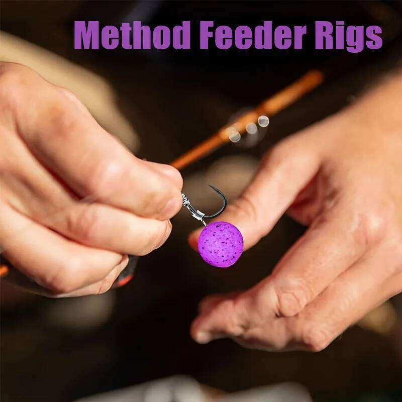 Premium Method Feeder Rigs 10/20 pcs - Strong Braid & Sharp Barbed Hooks Size 6-14 for Carp/Bream/Tench Fishing S260305