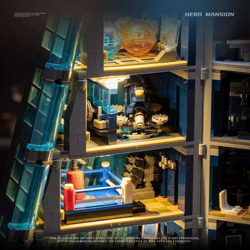 5883PCS Creative Expert Super Modular Bricks Street Views Model With Light 55120 Heroes Tower Building Blocks Kids Gifts Z260306