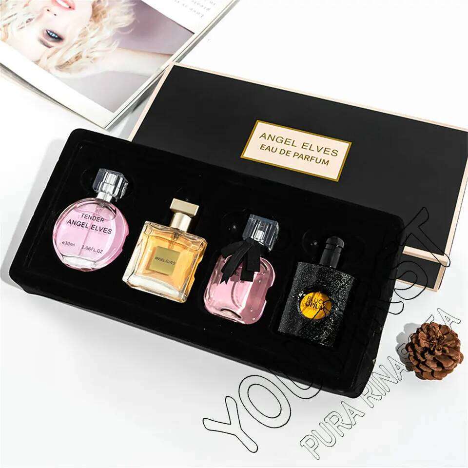 High Quality Perfume Women 120ml Perfumes Feminino Gift Box 4Pcs Set Parfum Femme Lasting Fragrance Floral Fruity Scent Spray 26Y0303