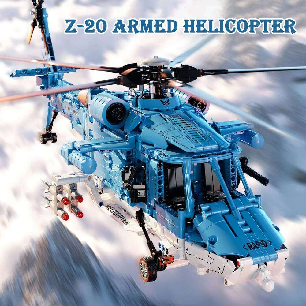 TOYLINX MOC 1521 PCS Military Attack Helicopter Building Blocks Set City SWAT Armed Aircraft Bricks Toys For Boys Birthday Gifts Z260305