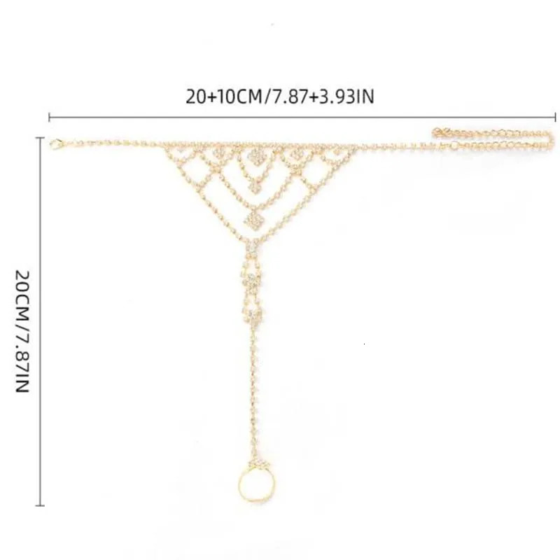 Summer Anklet Crystal Barefoot Sandals Foot Chain Bracelet Ankle Bohemian Toe Leg Beach Foot Charm Jewelry for Women and Girls 260304