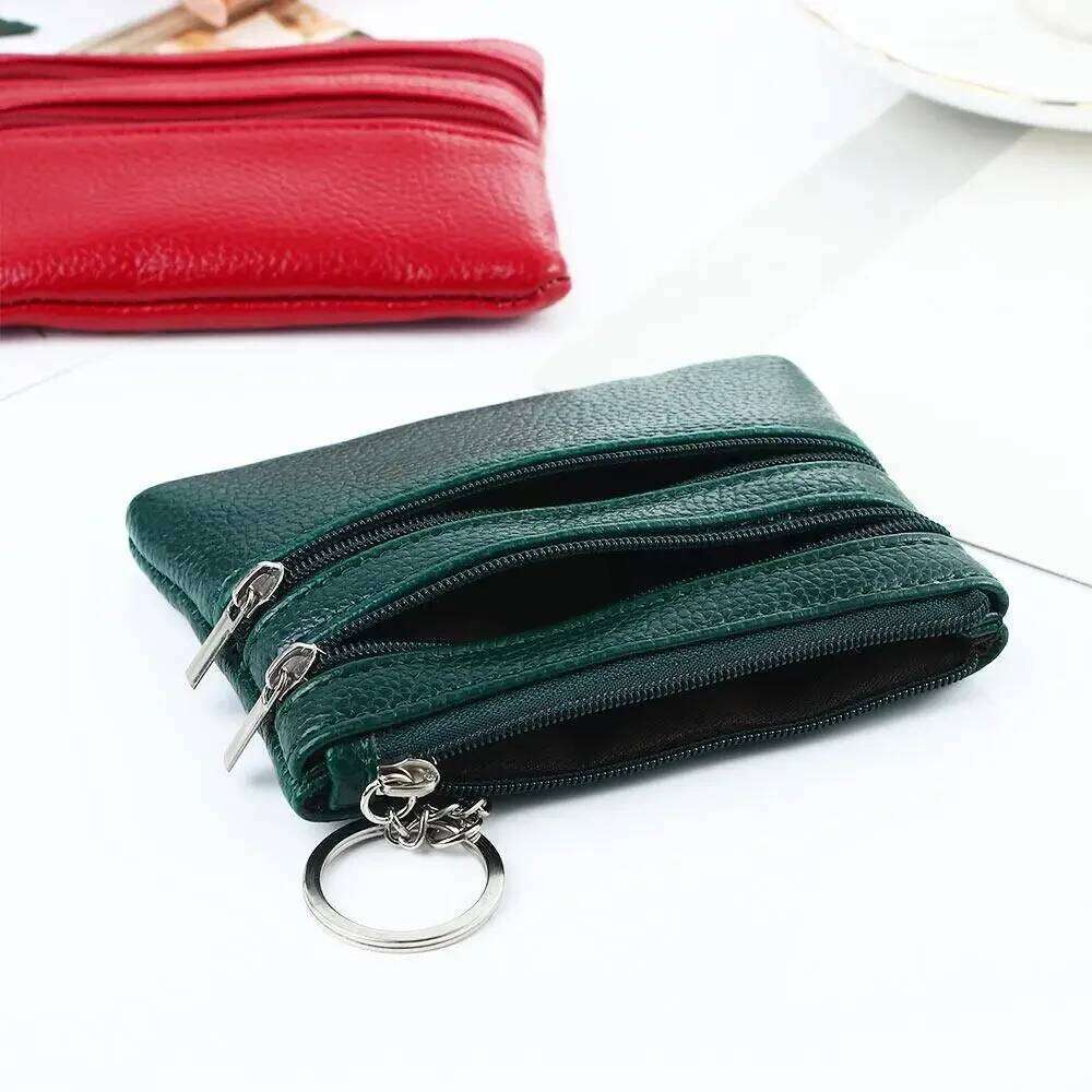 Fashion Leather Coin Purse Women Small Wallet Change Purses Mini Zipper Money Bags Children's Pocket Wallets Key Holder C260304