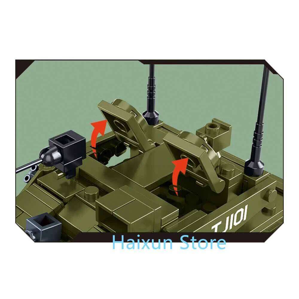 Sluban 183PCS Army Main Battle Tank Model Building Blocks Military MBT Bricks Educational Toys for Children Z260305