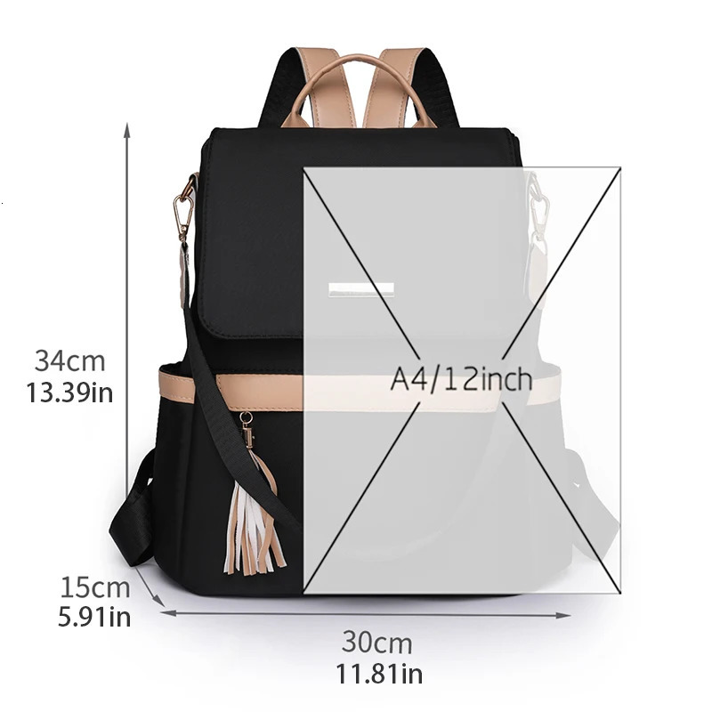 1 anti-theft medium-sized classic backpack with black minimalist adjustable shoulder straps perfect for outdoor travel and ba260228