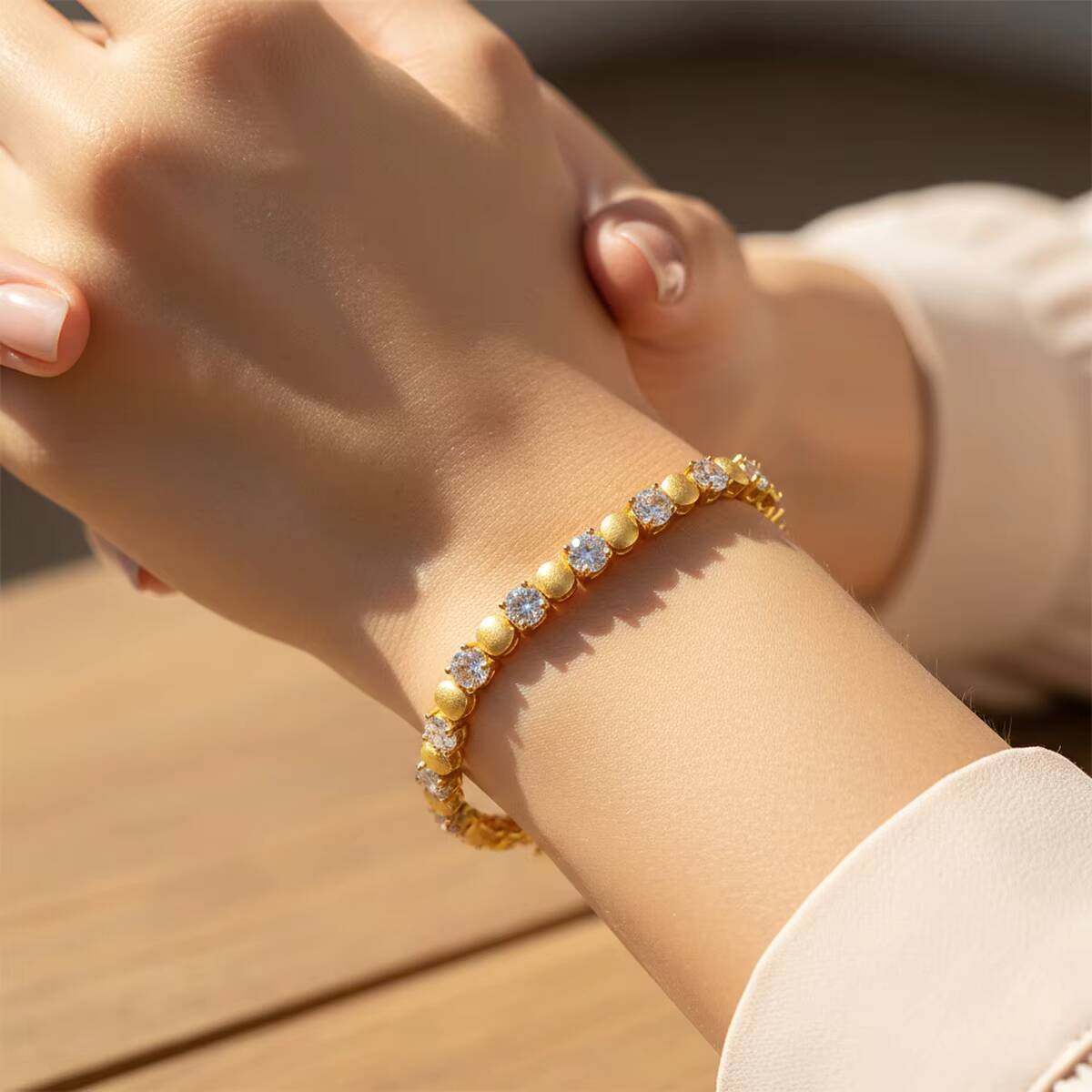 Hot-Selling 50mm S925 Silver Moissanite Tennis Bracelet Classic Antique Brushed Hip-Hop Style Mens Fashion Jewelry Wholesale
