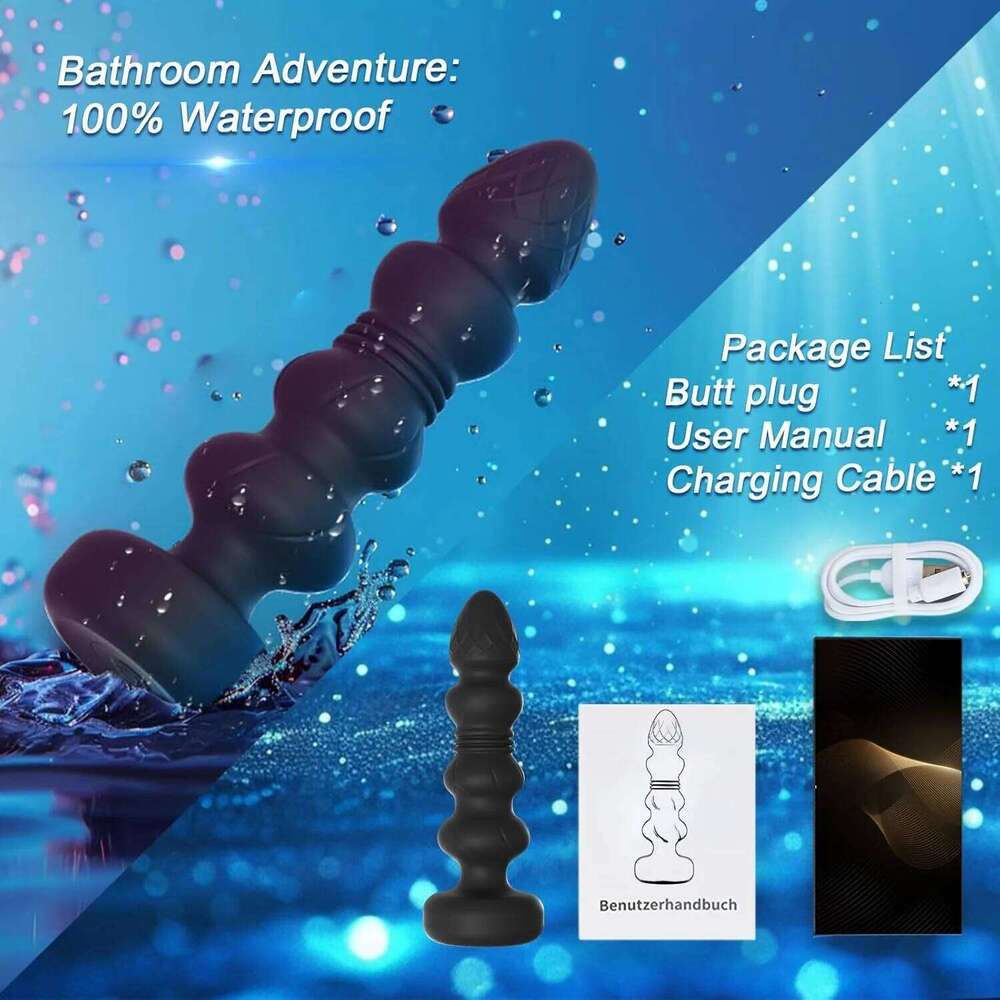 Remote Thrusting Anal Vibrator Women Men Telescopic Beads Prostate G-Spot Masturbation Massager Sex Toys Adult Couples Shop 18+ W260305