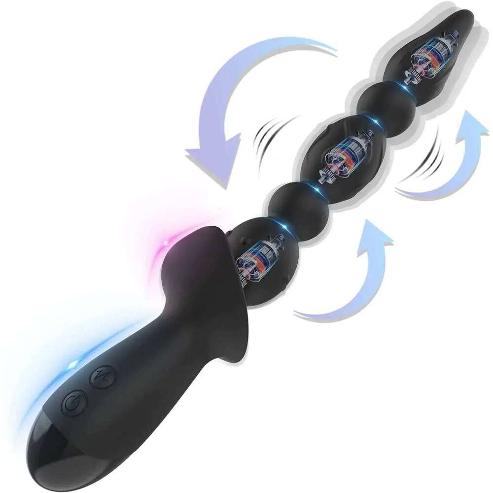 Vibrating Beads Butt Plugs Anal Vibrator Men Long Orgasm Women Vagina Massage Clitoris Stimulator Sex Toys for Couple W260305