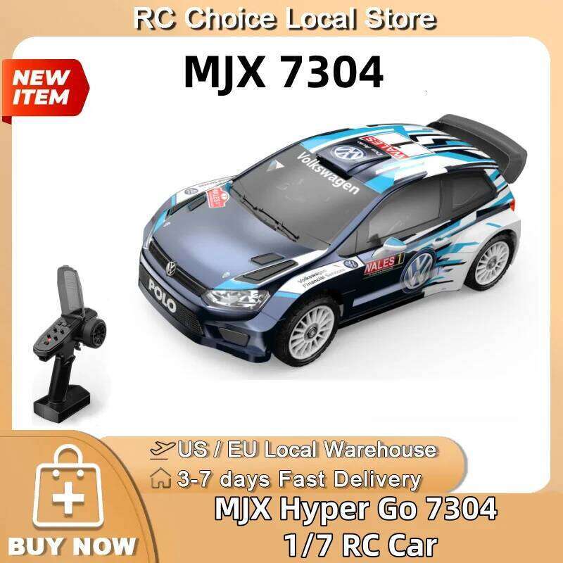 MJX HYPER GO 7304 1/7 WRC Rally 4WD Brushless 2.4G Remote Control Endurance Race Simulation Drift Car Toys As Gift C260305
