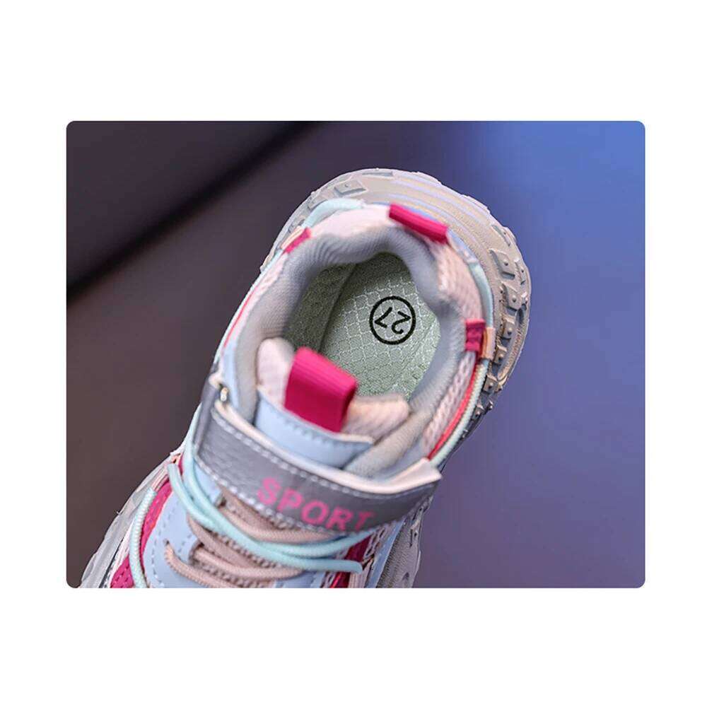 Spring Sport For Children PU Leather Waterproof Teenager Kid's Trend Fashion Boy's Girl's Running Shoes Sneakers 26Y0304