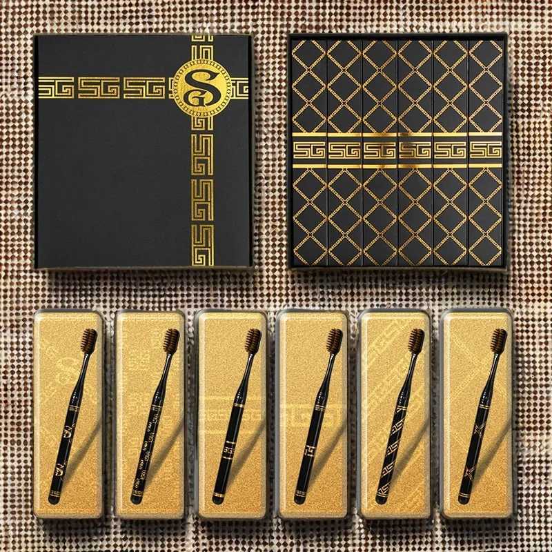 This 6-piece family pack of high-end toothbrushes, with luxurious fine silk soft bristles, a slip-resistant handle, and a wide head, is ideal for adul