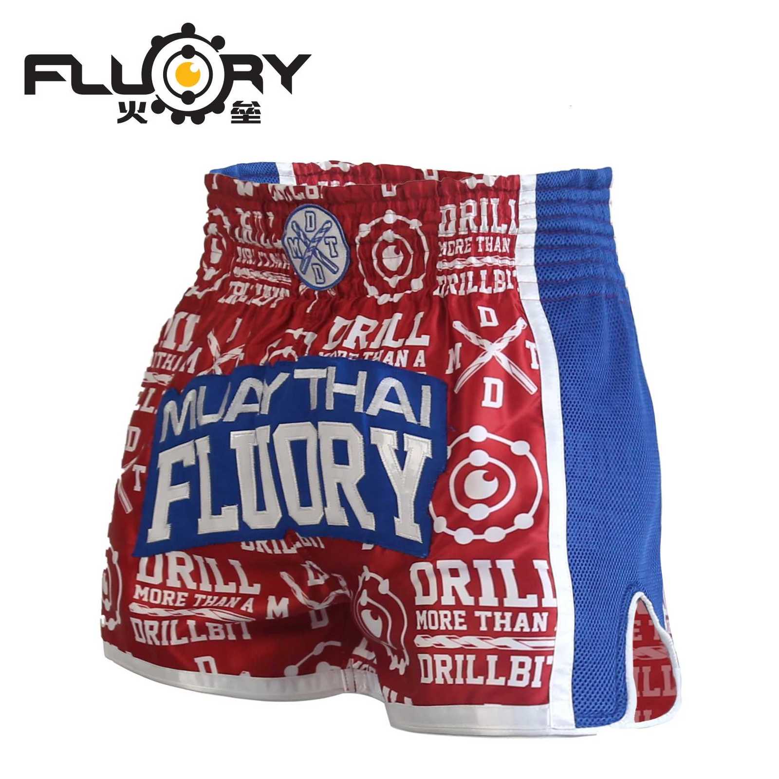 FLUORY Thai Boxing Shorts Muay Thai Pantalones Free Combat Mixed Martial Arts Boxing Training Match Pants X260306