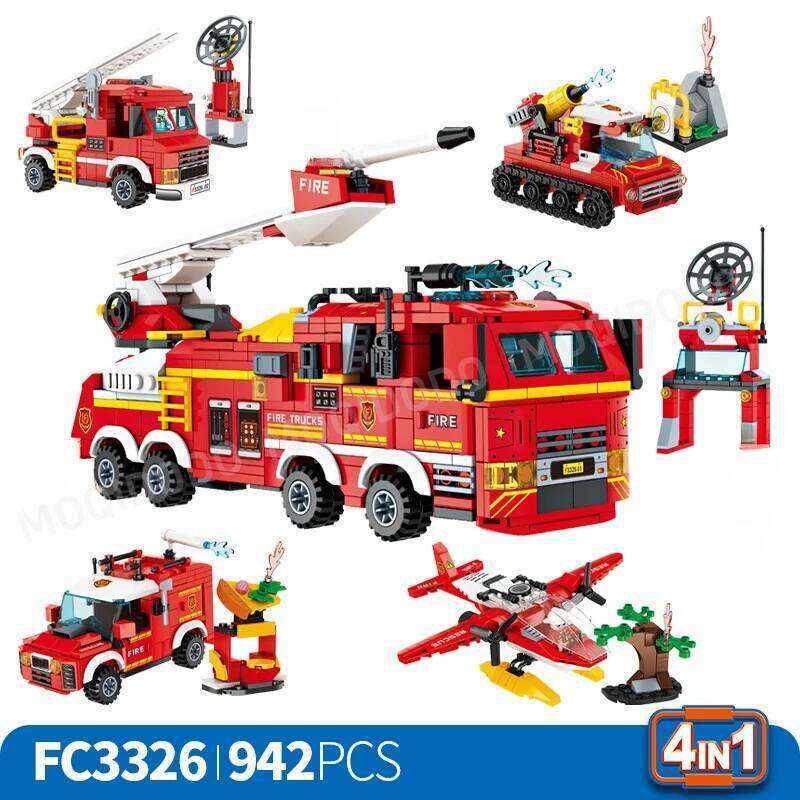 3 in1 Hospital STEM Building Blocks City Sets Airport Passenger Airplane Police Station Car Bricks Toy for Kids Gift Z260306