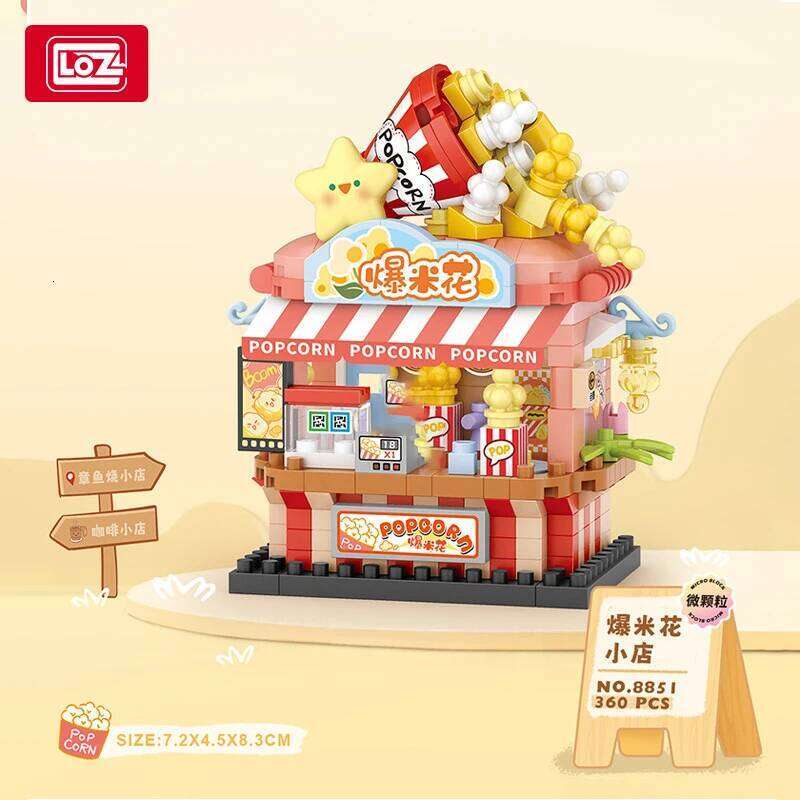 LOZ Mini Creative Street View Coffee House Retail Store Building Blocks City Construction Assembly Model Brick Toy Children Gift Z260305