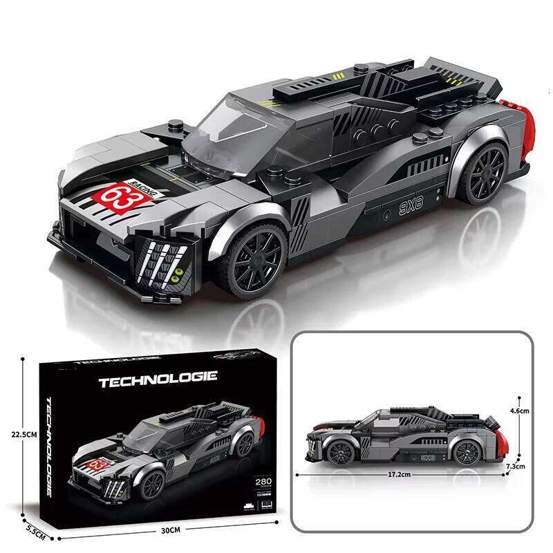 280PCS Sports Car Building Blocks City Racing Assemble Toys Supercar Model Bricks Desktop Ornaments Children's Holiday Gifts Z260305