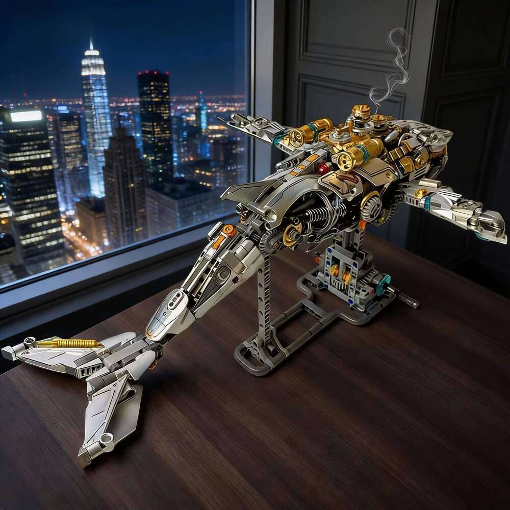 MOC Mechanical Whale Building Block Model Ornaments Educational Assembled Toys for Children's Kid Holiday Gifts Z260306