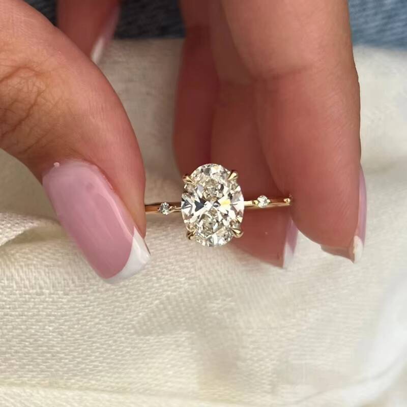 IGI Certified Lab Grown Diamond Ring CVD HPHT 05ct to 5ct for Men Women Engagement Wedding Customized 14k 18k Solid Gold