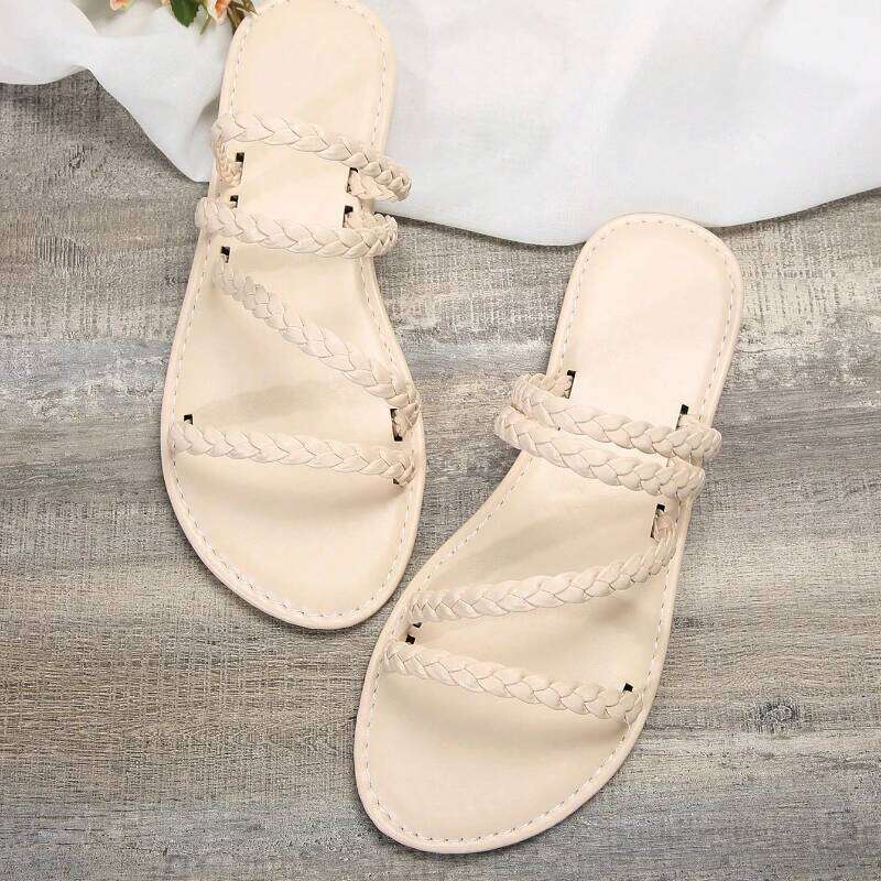 2025 Designer Casual Flat Fashion Women Sandals Open Toe Elegant Comfortable Non-slip Slippers