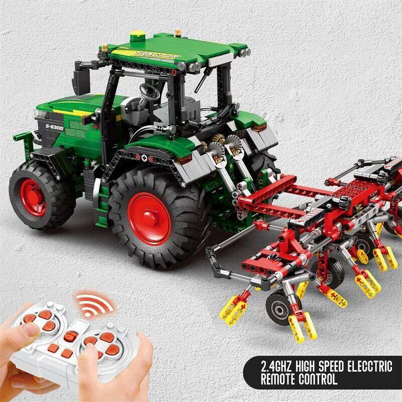 1664PCS Agricultural Tractor Building Blocks Rc APP Remote Control Engineering Car Model Bricks DIY Toys Gifts For Boys Kids Z260305