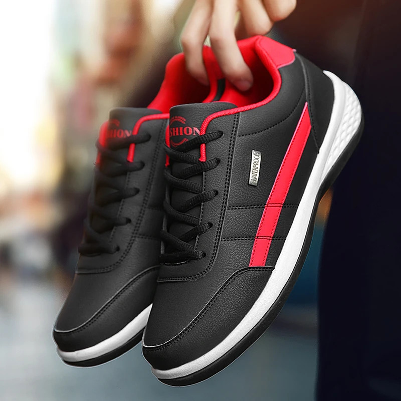 Pu Leather Men Shoes Sneakers Trend Casual Breathable Leisure Male Sneakers Non-Slip Footwear Vulcanized Shoes Tenis Masculino 260227