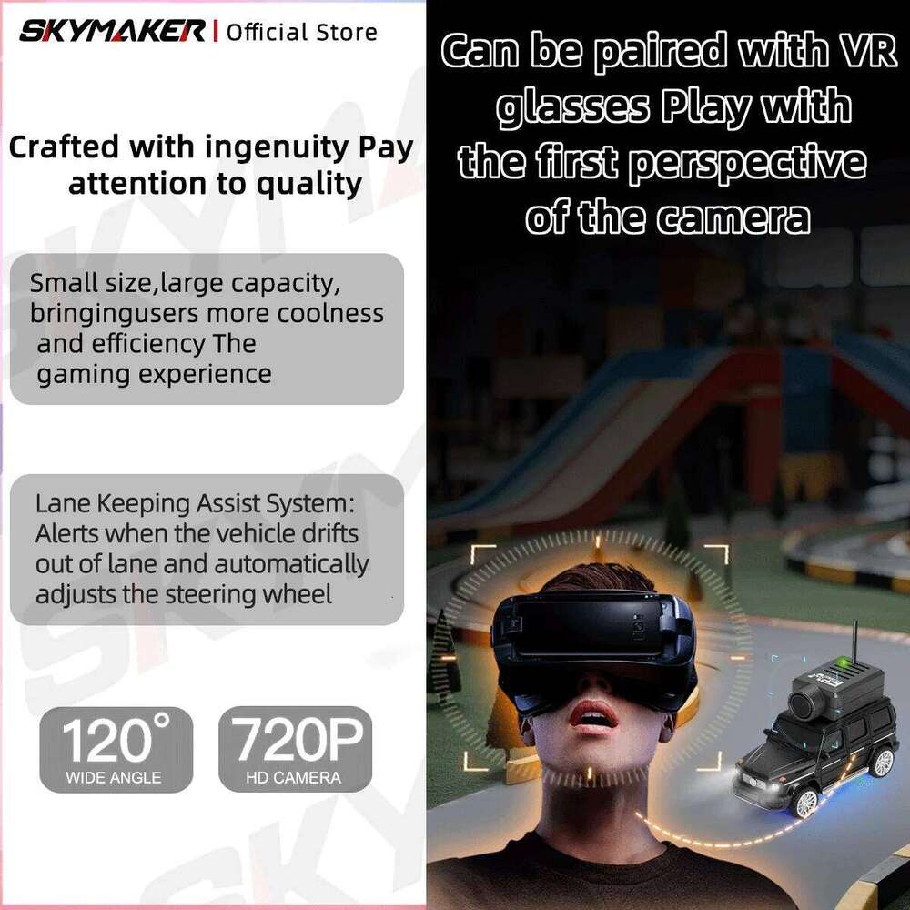 WLtoys 1/64 With WIFI Camera 6406-C 6406 720P FPV 2.4GHz Led Ambient Lights Mini RC Car Toys for kids Adult Gift C260305