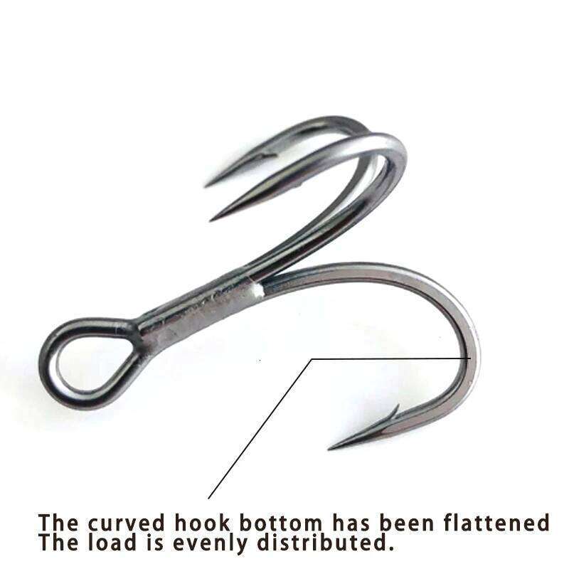 TAKEDO b** 6066-3X-NP Treble Hook Triple Hooks Accessories 2# - 16# UltraAntirust Fishhook All for Fishing Y260305