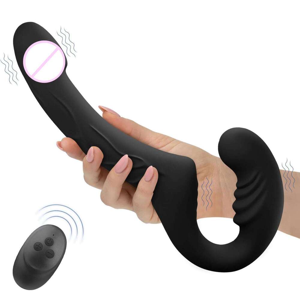 GAIWU 6 4 Inch Strap On Double Sided Dildo 10 Strong Vibrating Anal Clitoral G Spot Vibrator Pegging & Lesbian Sex Toys W260305