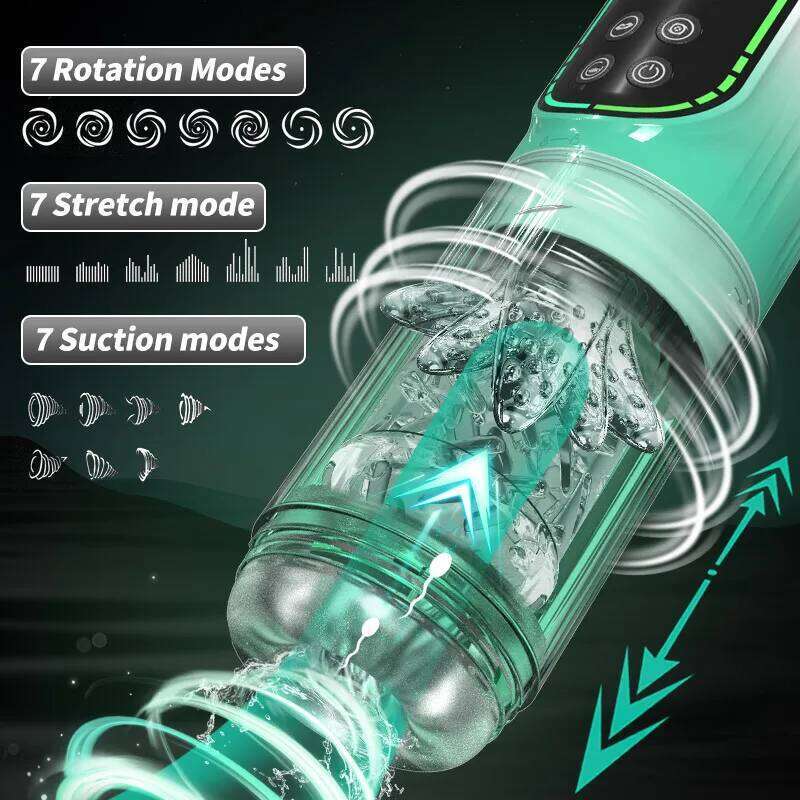 7 Rotating Sucking Water SPA Automatic Masturbator Cup Real Pussy Blowjob Machine Adult Masturbation Sex Toys For Men Male W260305