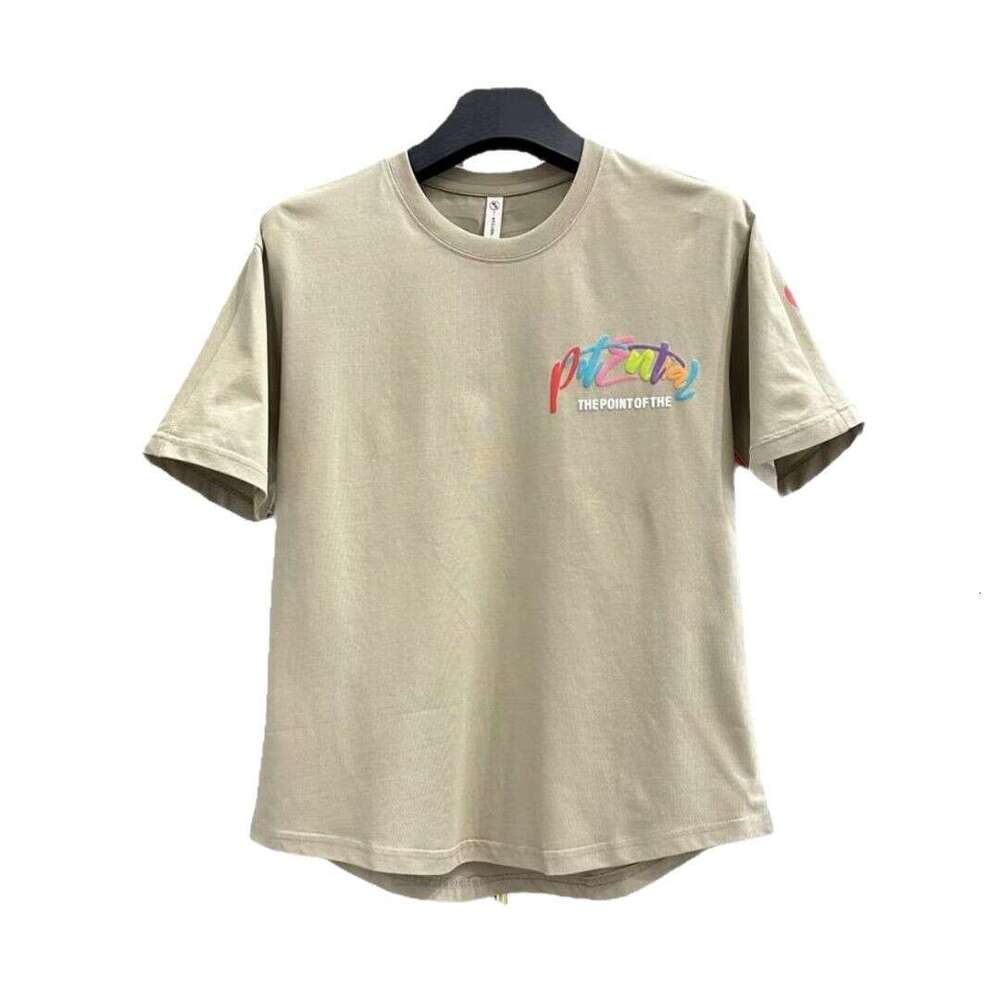 2024 New Men's Short Sleeve T-Shirt Ins Trend Brand European and American Hip-Hop Style Crew Neck Graffiti Print Base Shirt Summer