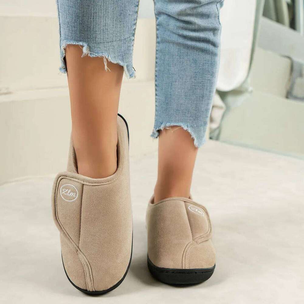 Litfun Winter Warm Slippers For Women Men Outdoor Anti-slip Faux Fur Cotton Indoor Soft Cozy Plush Flat House Shoes