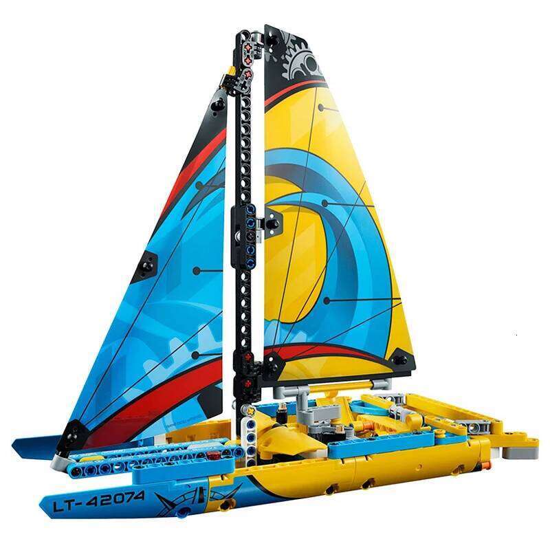 330PCS Technical Racing Yacht Building Blocks MOC Assemble Bricks Boat 2in1 Deformation Toys Gift For Kids Boy Z260305