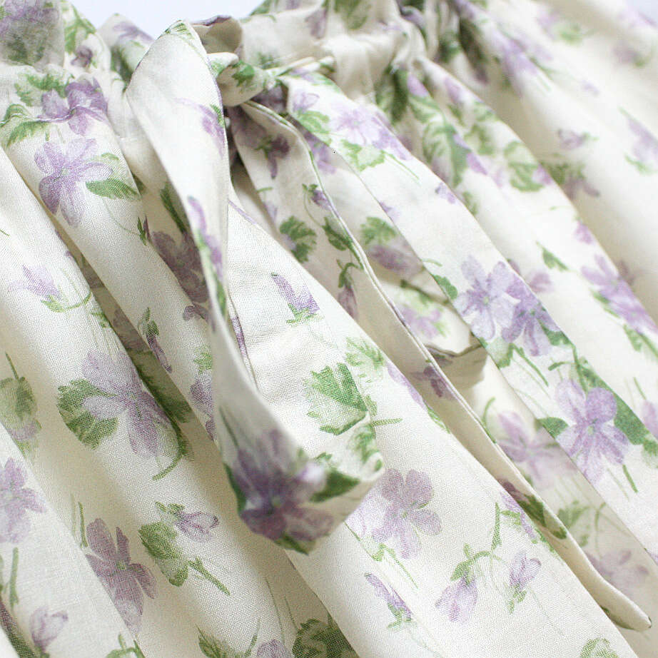 2026 Spring/Summer New Women's Dress Bee Embroidered Flower Designer Fairy Lace Mesh a2 Fresh Slimming Belt with Drawstring