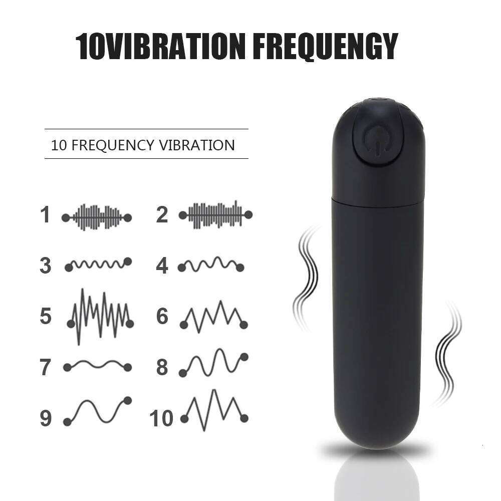 USB Rechargeable Bullet Vibrator 10 Vibration Mini Clit Vagina Massager Nipple Stimulation Pocket Vibrators Sex Toys for Women W260305