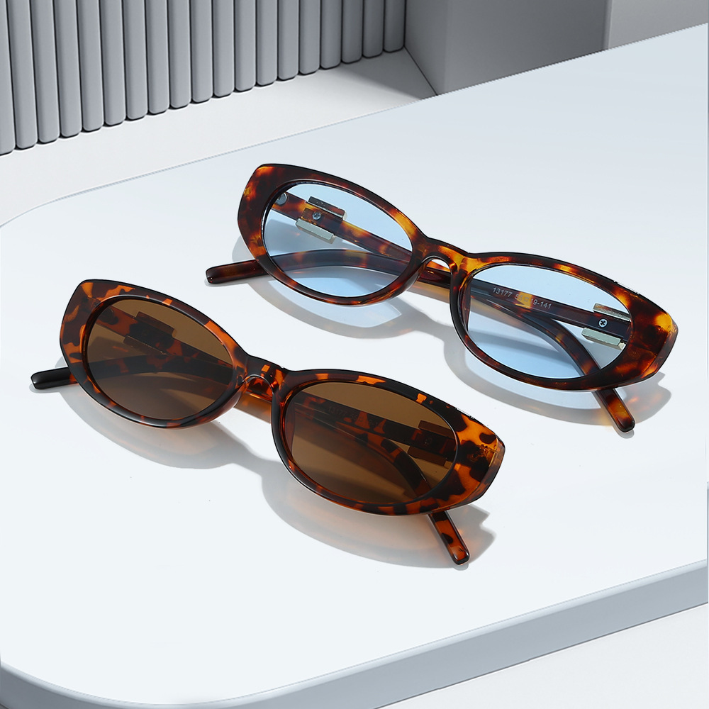 New 25 fashion trendy Korean-style oval small-frame sunglasses, European and American unisex sunglasses with UV protection