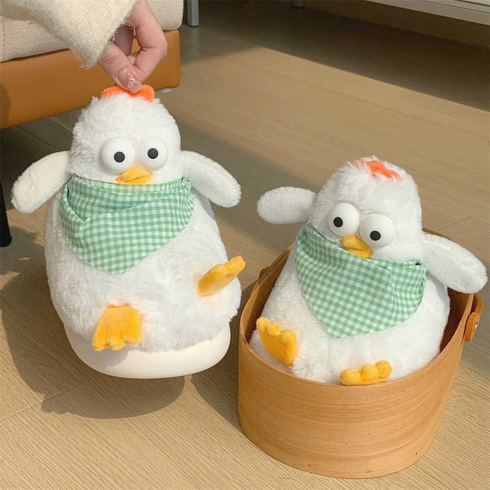 Women Indoor Fluffy Slippers Cute Cartoon Chicken Winter House Shoes Warm Plush Anti-slip Female Home Floor Cotton Slides S260305